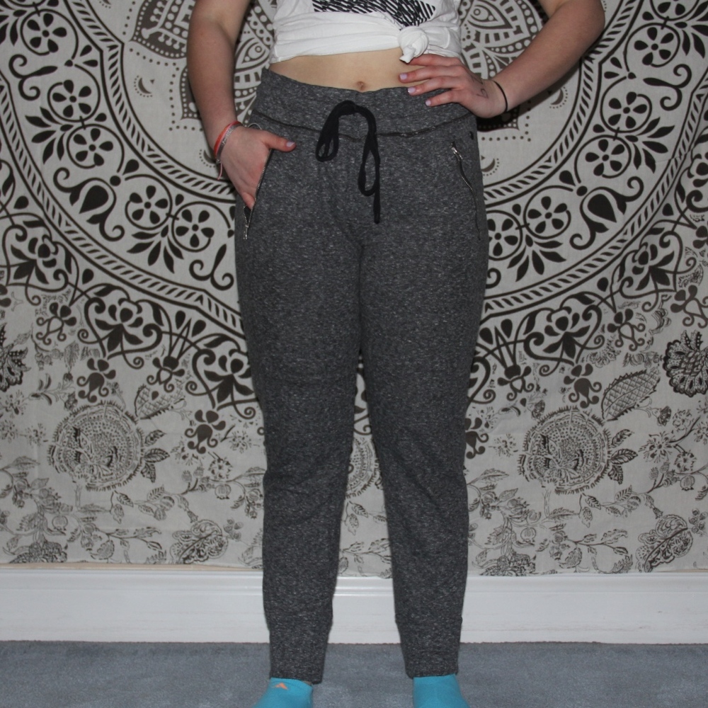 gray joggers